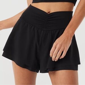 WORN TWICE - OFFLINE By Aerie Real Me Ruched Flowy Short